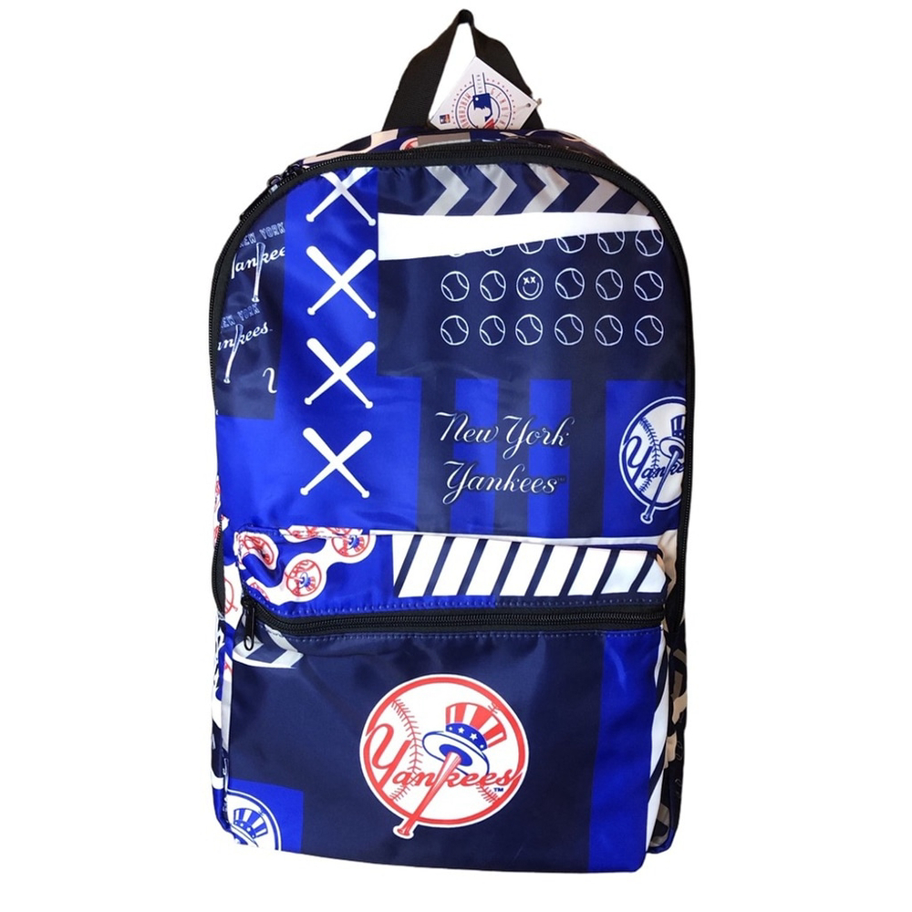MLB NY Yankees Full Size Backpack Padded Interior Exterior Zip Pocket NWT